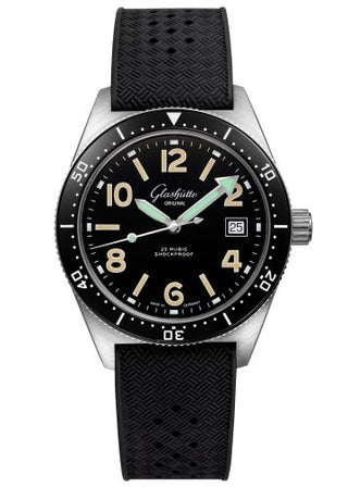 Glashütte Original - 1-39-11-01-80-06  SeaQ 1969 Date Stainless Steel / Black / Rubber / Pin