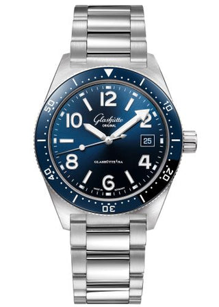 Glashütte Original - 1-39-11-09-81-70  SeaQ Date Stainless Steel / Blue / Bracelet