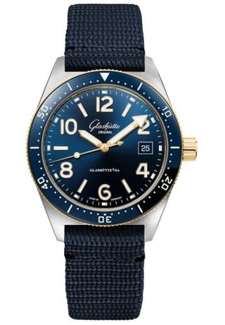 Glashütte Original - 1-39-11-10-90-08  SeaQ Date Stainless Steel / Blue / Textile / Pin