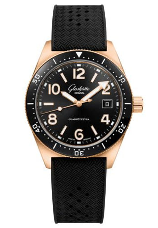 Glashütte Original - 1-39-11-17-91-33  SeaQ Date Red Gold / Black / Rubber / Folding