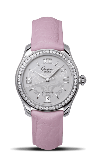 Glashütte Original - 1-39-22-03-22-04  Lady Serenade Stainless Steel / Diamond / Pink / Calf / Folding