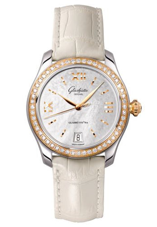 Glashütte Original - 1-39-22-09-16-04  Lady Serenade Stainless Steel / Rose Gold / Diamond / MOP / Alligator / Folding