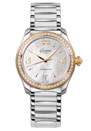 Glashütte Original - 1-39-22-09-16-34  Lady Serenade Stainless Steel / Rose Gold / Diamond / MOP / Bracelet