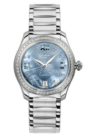 Glashütte Original - 1-39-22-11-22-34  Lady Serenade Stainless Steel / Diamond / Blue MOP - Index Line / Bracelet