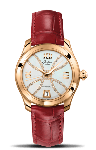 Glashütte Original - 1-39-22-14-01-44  Lady Serenade Rose Gold / MOP - Index Line / Alligator