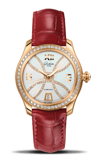 Glashütte Original - 1-39-22-14-11-44  Lady Serenade Rose Gold / Diamond / MOP - Index Line / Alligator