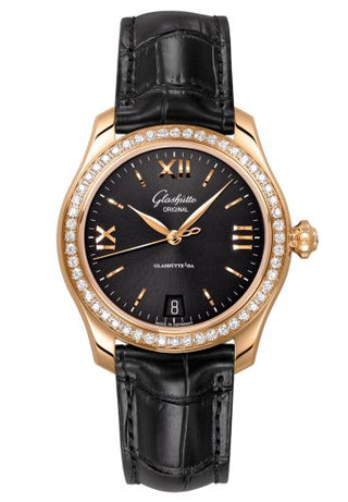 Glashütte Original - 1-39-22-18-11-04  Lady Serenade Rose Gold / Diamond / Black / Alligator / Folding