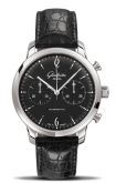 Glashütte Original - 1-39-34-02-22-04  Sixties Chronograph Stainless Steel / Black / Alligator / Pin