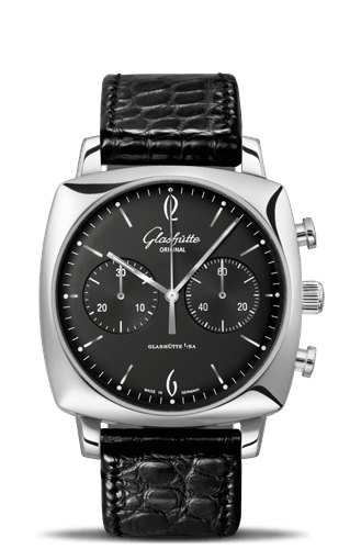 Glashütte Original - 1-39-34-02-32-04  Sixties Square Chronograph Stainless Steel / Black