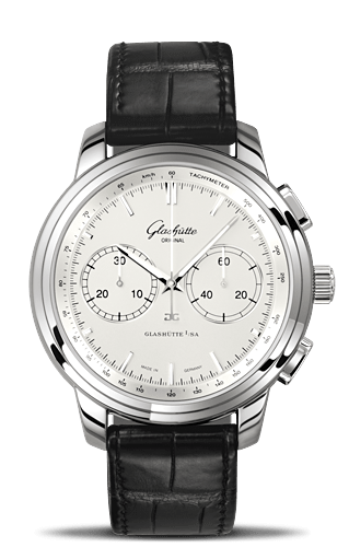 Glashütte Original - 1-39-34-21-42-04  Senator Chronograph XL Silver