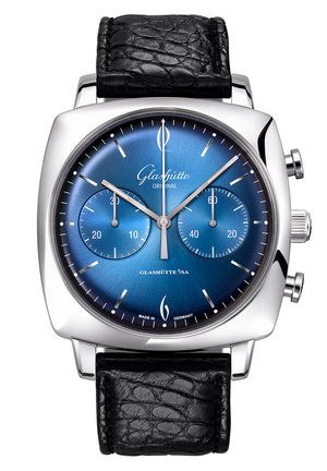 Glashütte Original - 1-39-34-22-32-04  Sixties Square Chronograph Stainless Steel / Ocean