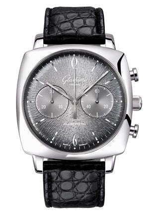 Glashütte Original - 1-39-34-25-32-04  Sixties Square Chronograph Stainless Steel / Rock