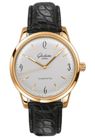 Glashütte Original - 1-39-52-01-01-04  Sixties Rose Gold / Silver / Alligator / Pin