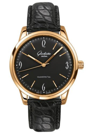 Glashütte Original - 1-39-52-02-01-04  Sixties Rose Gold / Black / Alligator / Pin