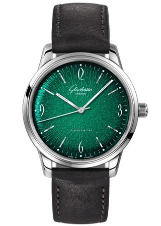 Glashütte Original - 1-39-52-03-02-04  Sixties Stainless Steel / Green / Calf / Pin / Annual Edition