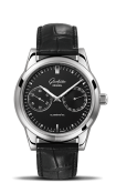 Glashütte Original - 1-39-58-01-02-04  Senator Hand Date Stainless Steel / Black / Alligator / Pin