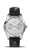 Glashütte Original - 1-39-58-02-02-04  Senator Hand Date Stainless Steel / Silver Alligator / Pin