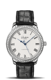 Glashütte Original - 1-39-59-01-12-04  Senator Automatic White Gold / Diamond / Silver / Alligator / Pin