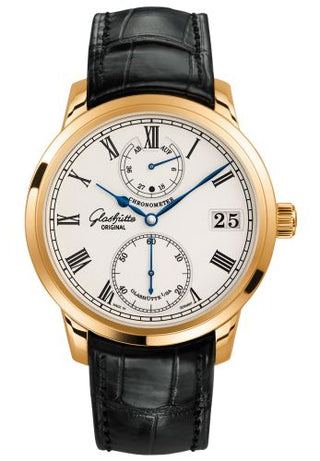 Glashütte Original - 1-58-01-01-01-01  Senator Chronometer Rose Gold / Silver / Alligator / Pin