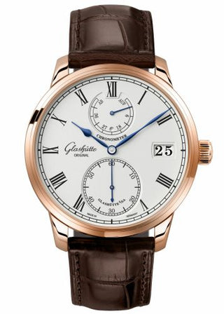 Glashütte Original - 1-58-01-02-05-01  Senator Chronometer Red Gold / Silver / Alligator / Pin