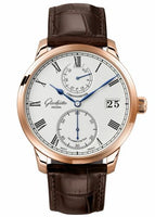 Glashütte Original Senator Chronometer Tourbillon Platinum / Blue / Alligator / Folding (1-58-01-02-05-01)