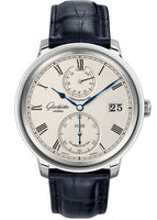 Glashütte Original Senator Cosmopolite Stainless Steel / Blue / Alligator / Folding (1-58-03-01-04-01)