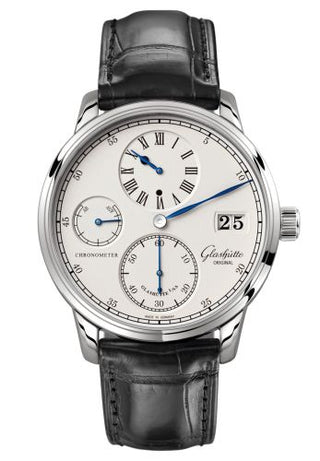 Glashütte Original - 1-58-04-04-04-01  Senator Chronometer Regulator White Gold / Silver / Alligator / Folding