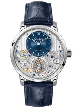 Glashütte Original - 1-58-05-01-03-30  Senator Chronometer Tourbillon Platinum / Blue / Alligator / Folding