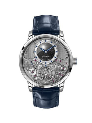 Glashütte Original - 1-58-06-01-03-61  Senator Chronometer Flyback Tourbillon Platinum / Silver