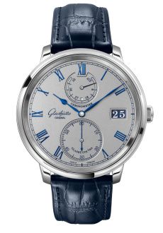 Glashütte Original - 1-58-08-01-04-61  Senator Chronometer White Gold / Silver / Alligator / Folding