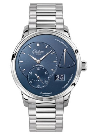 Glashütte Original - 1-65-01-12-26-70  PanoReserve Stainless Steel / Blue / Bracelet