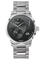 Glashütte Original PanoReserve Stainless Steel / Blue . Alligator / Folding (1-65-01-23-12-24)