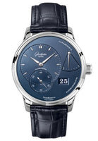 Glashütte Original PanoMatic Lunar Stainless Steel / Silver / Alligator / Folding (1-65-01-26-12-35)