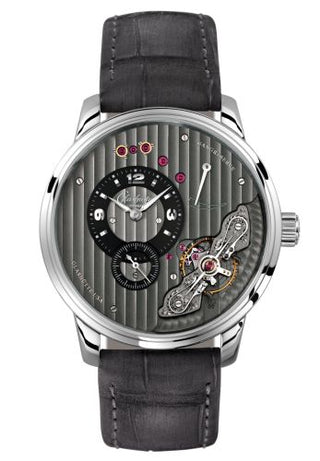 Glashütte Original - 1-66-06-04-22-02  PanoInverse Stainless Steel / Black / Alligator / Pin