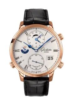 Glashütte Original - 1-89-02-01-05-61  Senator Cosmopolite Red Gold / Silver / Alligator / Folding