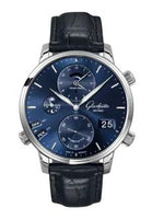 Glashütte Original Senator Cosmopolite Stainless Steel / Silver-Arabic / Synthetic (1-89-02-05-02-61)