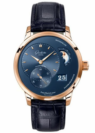 Glashütte Original - 1-90-02-11-35-01  PanoMatic Lunar Red Gold / Blue / Alligator / Pin