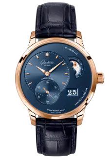 Glashütte Original - 1-90-02-11-35-61  PanoMatic Lunar Red Gold / Blue / Alligator / Folding