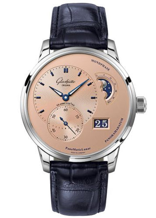 Glashütte Original - 1-90-02-12-32-01  PanoMatic Lunar Stainless Steel / Rose / Alligator / Pin