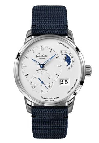 Glashütte Original - 1-90-02-42-32-34  PanoMatic Lunar Stainless Steel / Silver / Synthetic