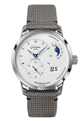 Glashütte Original - 1-90-02-42-32-36  PanoMatic Lunar Stainless Steel / Silver / Synthetic