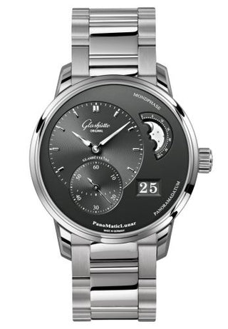 Glashütte Original - 1-90-02-43-32-24  PanoMatic Lunar Stainless Steel / Grey / Bracelet