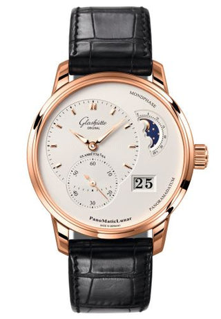 Glashütte Original - 1-90-02-45-35-01  PanoMatic Lunar Red Gold / Silver / Alligator / Pin