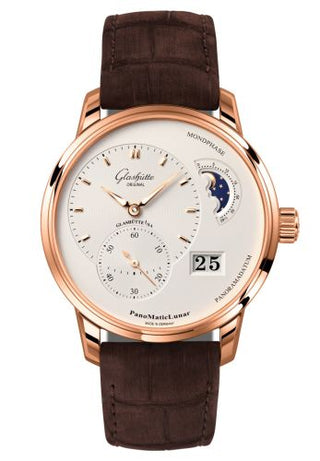 Glashütte Original - 1-90-02-45-35-04  PanoMatic Lunar Red Gold / Silver / Alligator / Folding