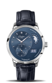 Glashütte Original - 1-90-02-46-32-35  PanoMatic Lunar Stainless Steel / Blue / Alligator / Folding