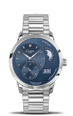 Glashütte Original - 1-90-02-46-32-70  PanoMatic Lunar Stainless Steel / Blue / Bracelet