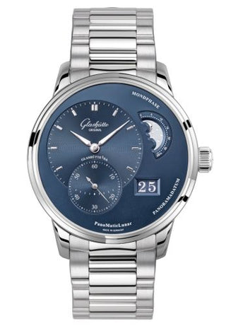 Glashütte Original - 1-90-02-46-32-70  PanoMatic Lunar Stainless Steel / Blue / Bracelet