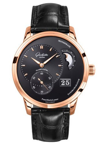 Glashütte Original - 1-90-02-49-35-01  PanoMatic Lunar Red Gold / Black / Alligator / Pin