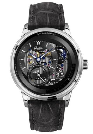 Glashütte Original - 1-92-10-01-03-62)  PanoMatic Calendar Platinum / Skeleton  / Folding