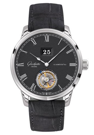 Glashütte Original - 1-94-03-04-04-02  Senator Tourbillon White Gold / Grey / Alligator / Pin